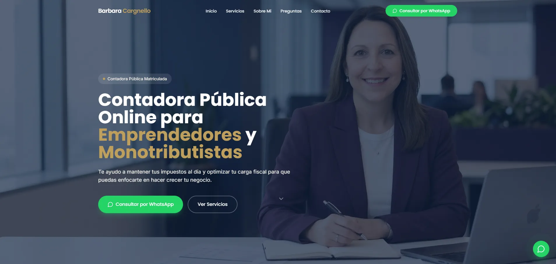 Foto Proyecto de Zenithcore - Landing Page Estudio Contable Proyecto Landing Page Estudio Contable - desarrollo web por Zenith Core